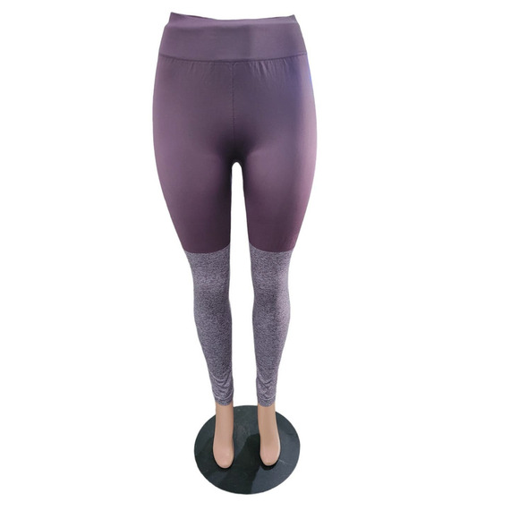 Gymshark Women's Two‎ Tone Seamless Leggings Purple - Picture 1 of 15